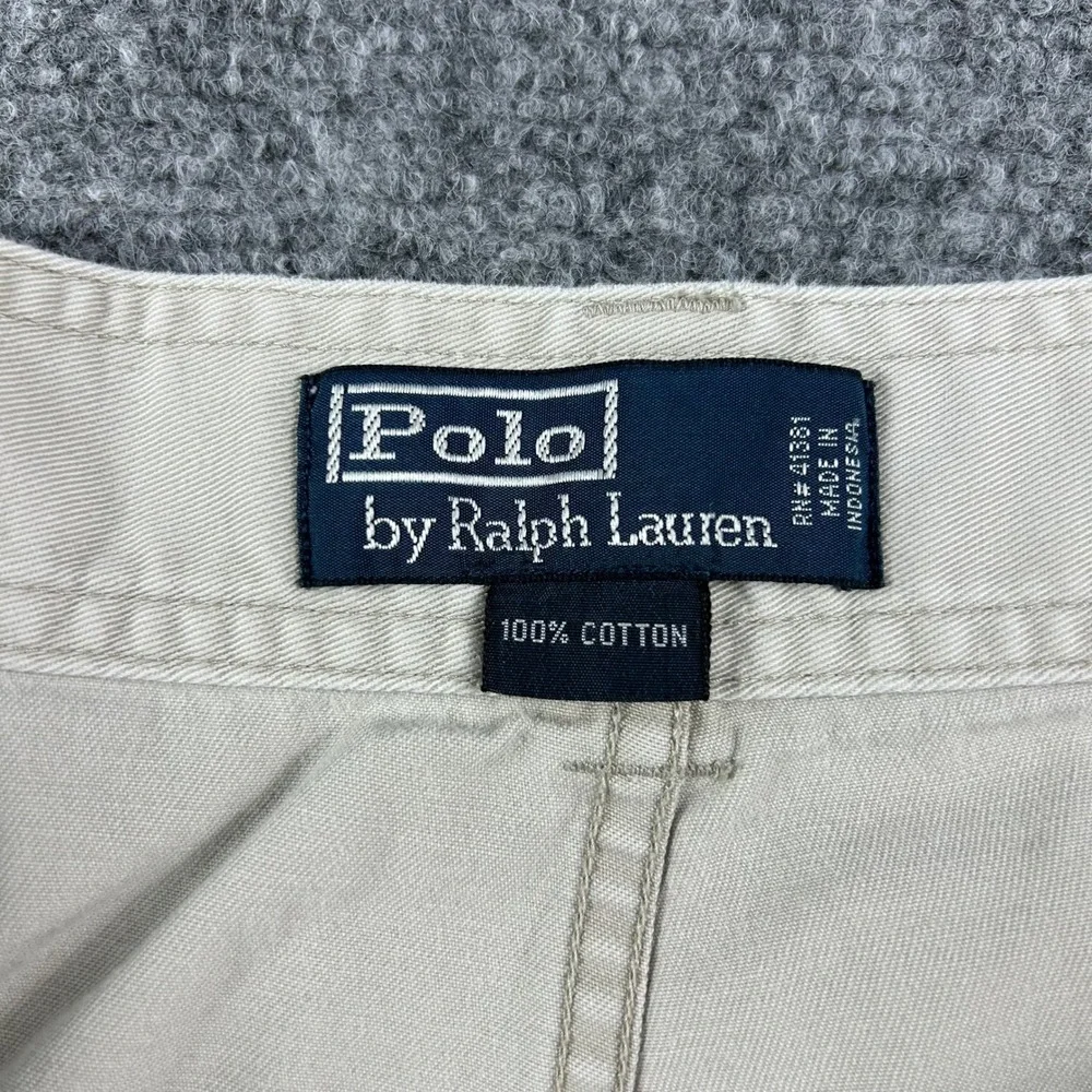 Polo Ralph Lauren‎ Cargo Shorts Mens 42 Tan Khaki Cotton Chino Classic Pockets